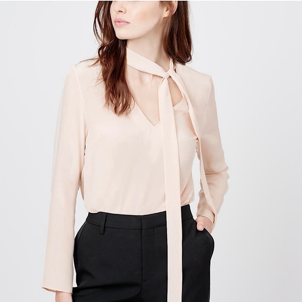 Like NEW Cuyana Black 100% Silk Blouse